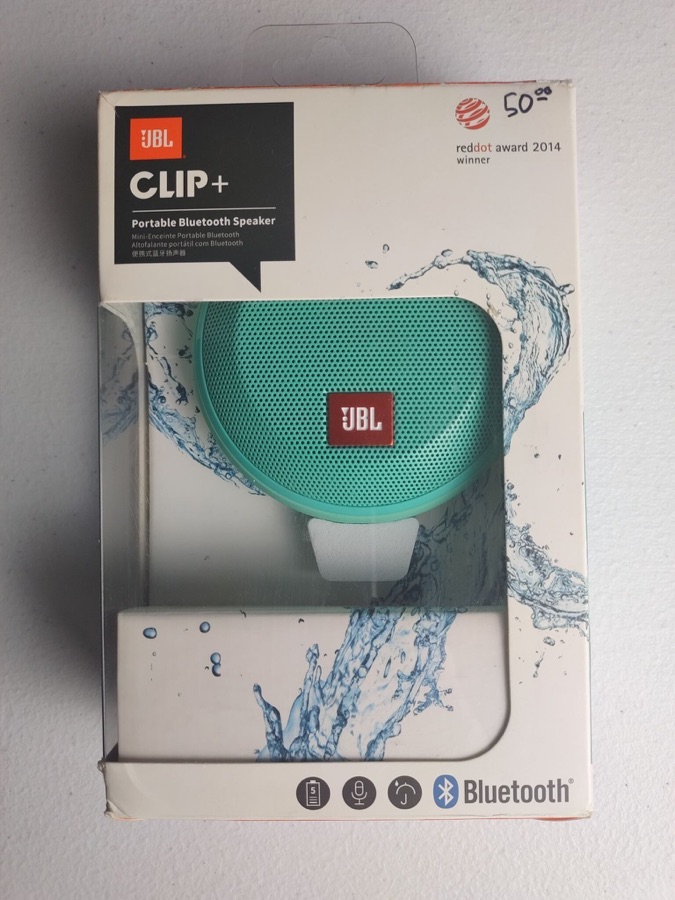 JBL Clip + Portable Bluetooth Speaker - Wireless - Teal
