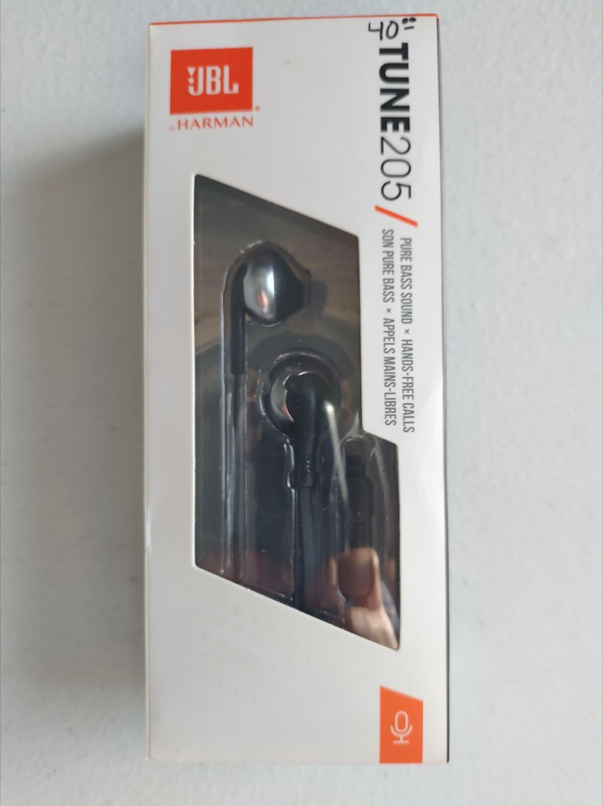 JBL Tune 205 Wired Earbuds - Black