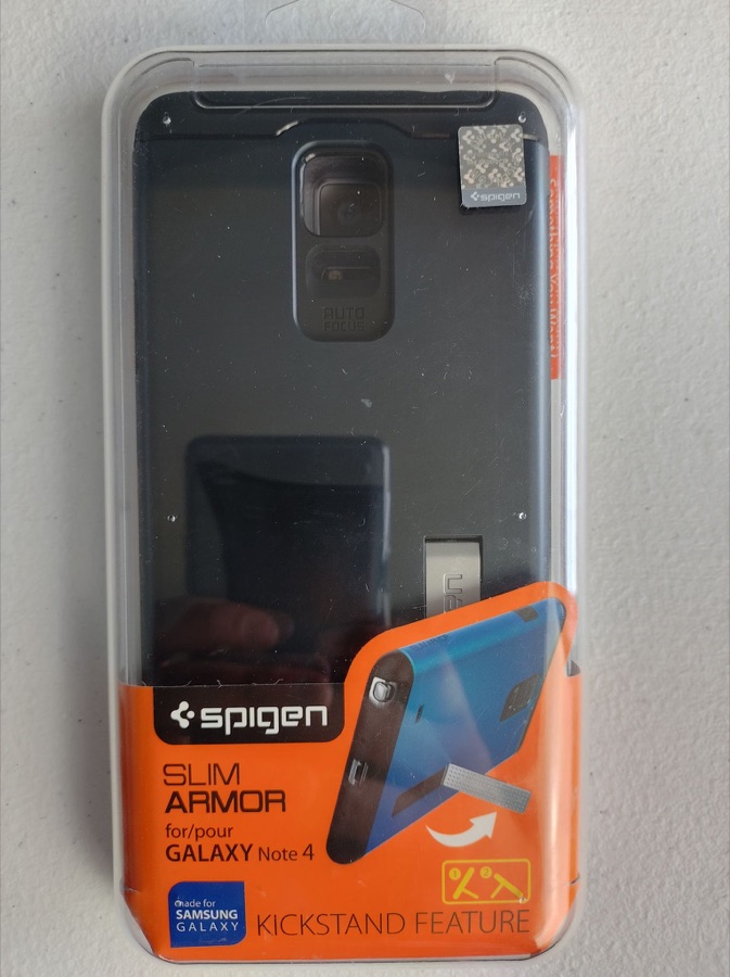 Spigen Armor Dual Layer Case w/ Kick Stan Samsung Galaxy Note 4